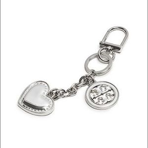 NWOT TORY BURCH Logo Heart Key Fob / Keychain